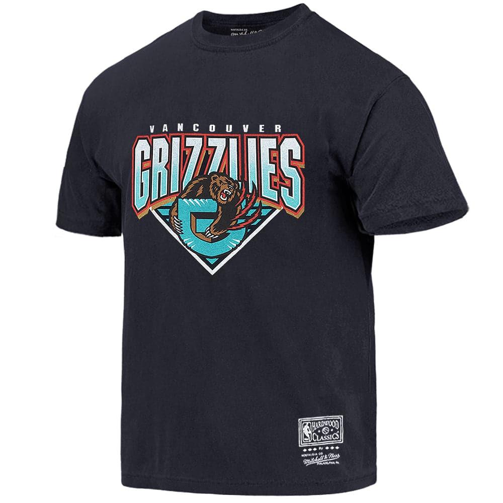 Mitchell And Ness T-Shirts Memphis Grizzlies Mitchell & Ness NBA Metallic Shadow Vintage T-Shirt - Faded Black