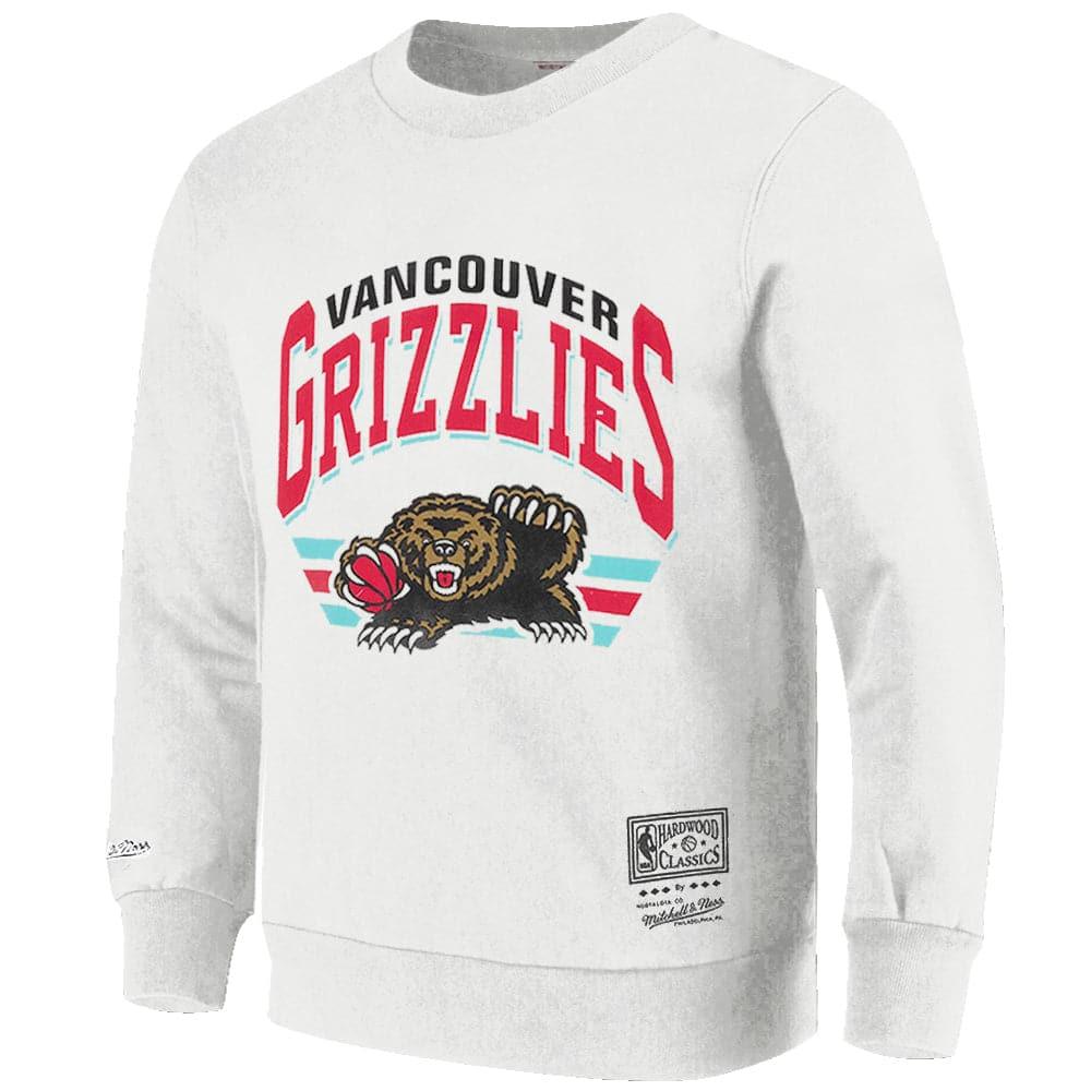 Mitchell And Ness Jumpers Memphis Grizzlies Mitchell & Ness NBA Stadium Logo Vintage Crew Jumper - White