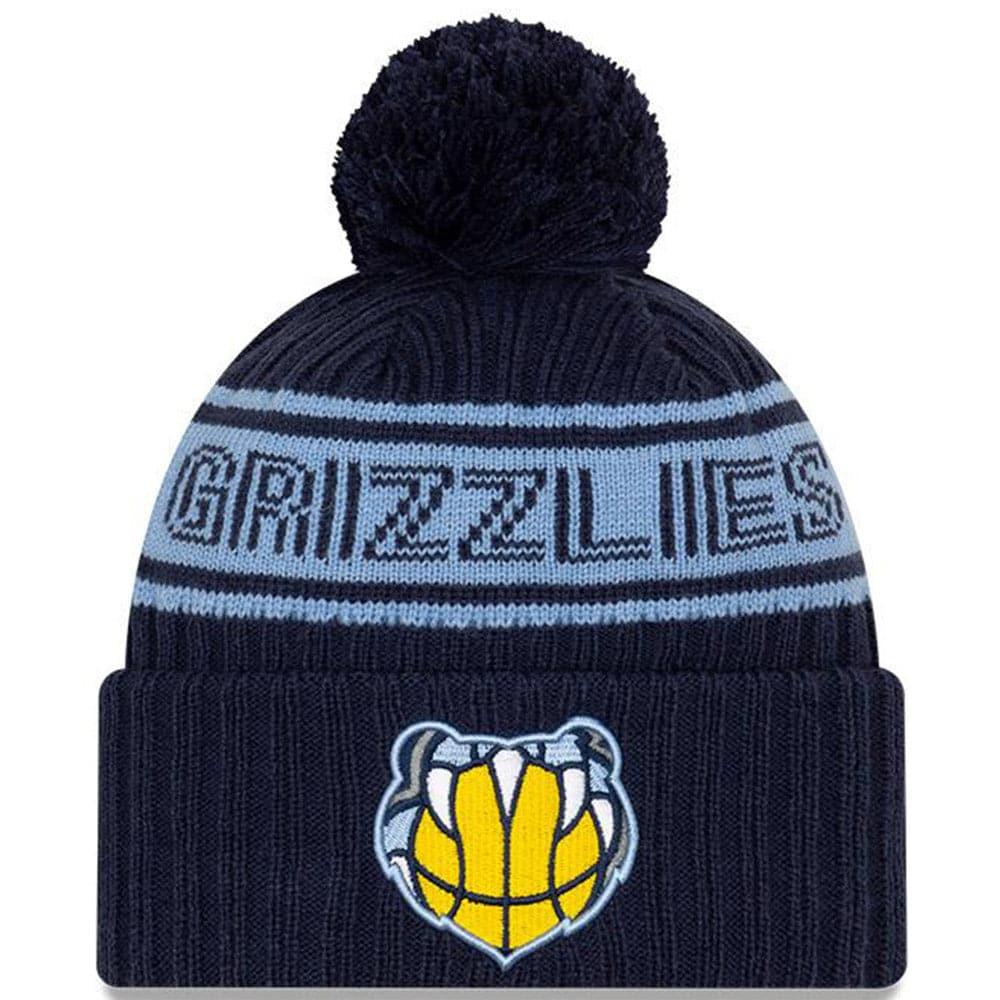 New Era Beanies Memphis Grizzlies New Era NBA 2021 Draft Pom Knit Beanie - Navy