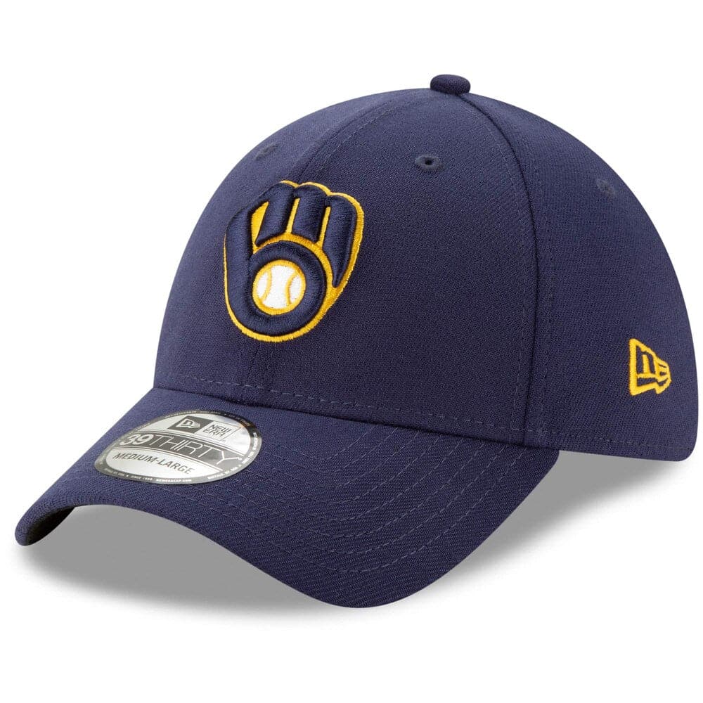 Milwaukee Brewers New Era MLB Team 39THIRTY Stretch-Fit Hat - Navy