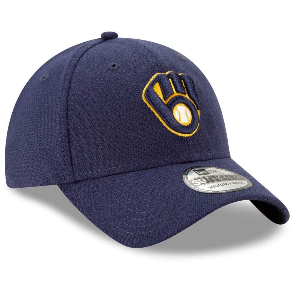 Milwaukee Brewers New Era MLB Team 39THIRTY Stretch-Fit Hat - Navy