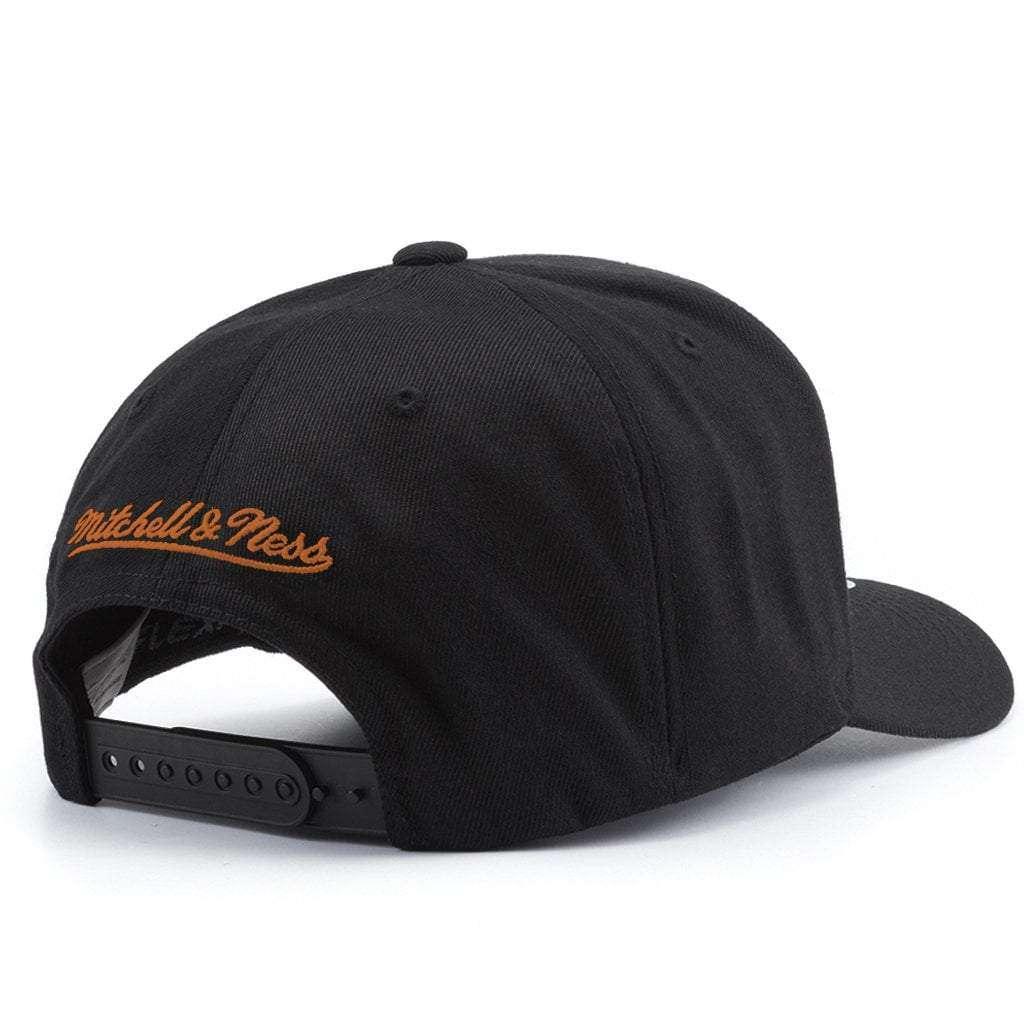 Mitchell And Ness Caps Miami Dolphins Mitchell & Ness NFL 110 Throwback Logo Snapback Hat - Black