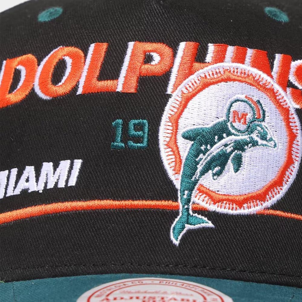 Mitchell And Ness Caps Miami Dolphins Mitchell & Ness NFL 1972 Classic Red Snapback Hat - Black