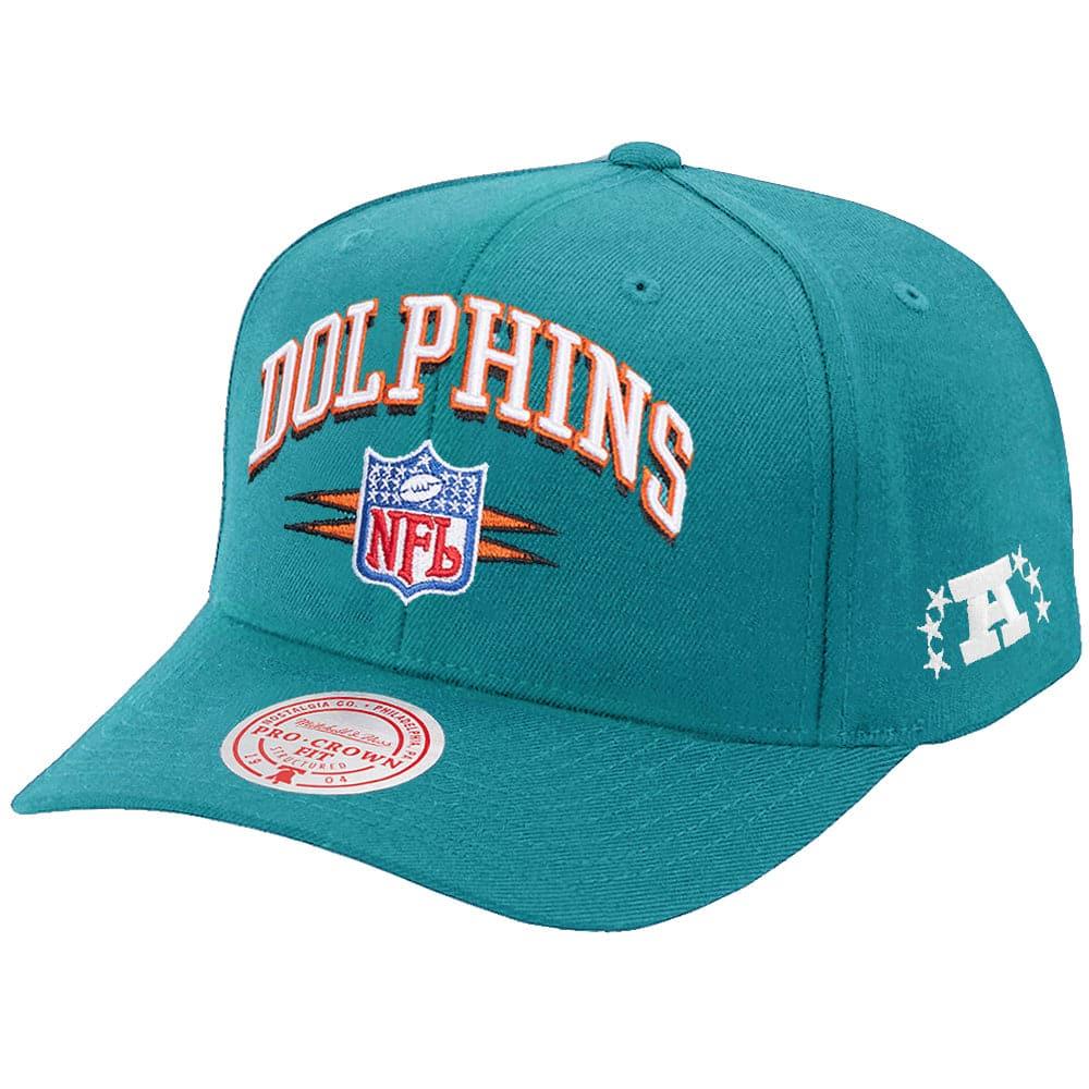 Mitchell And Ness Caps Miami Dolphins Mitchell & Ness NFL Diamond Pro Crown Snapback Hat - Teal
