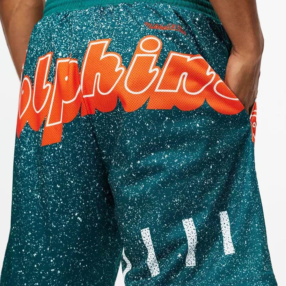 Mitchell And Ness Shorts Miami Dolphins Mitchell & Ness NFL Jumbotron Subliminated Shorts