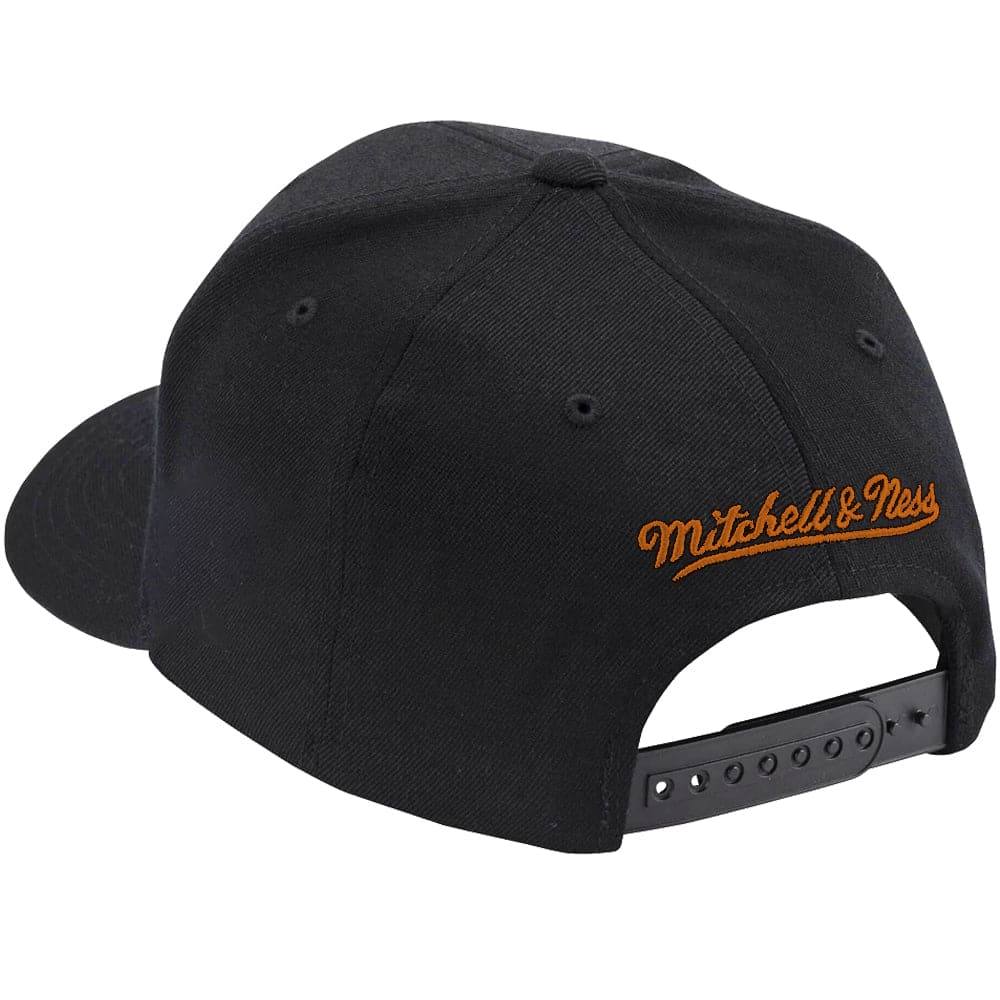 Mitchell And Ness Caps Miami Dolphins Mitchell & Ness NFL Logo Script Classic Red Snapback Hat - Black