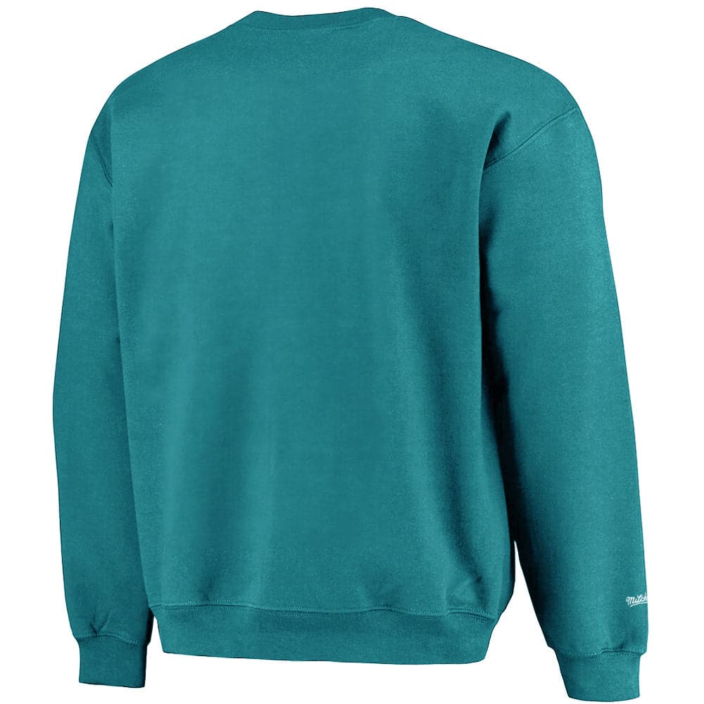 Mitchell And Ness Jumpers Miami Dolphins Mitchell & Ness NFL Throwback Champs Vintage Crew Jumper - Faded Teal