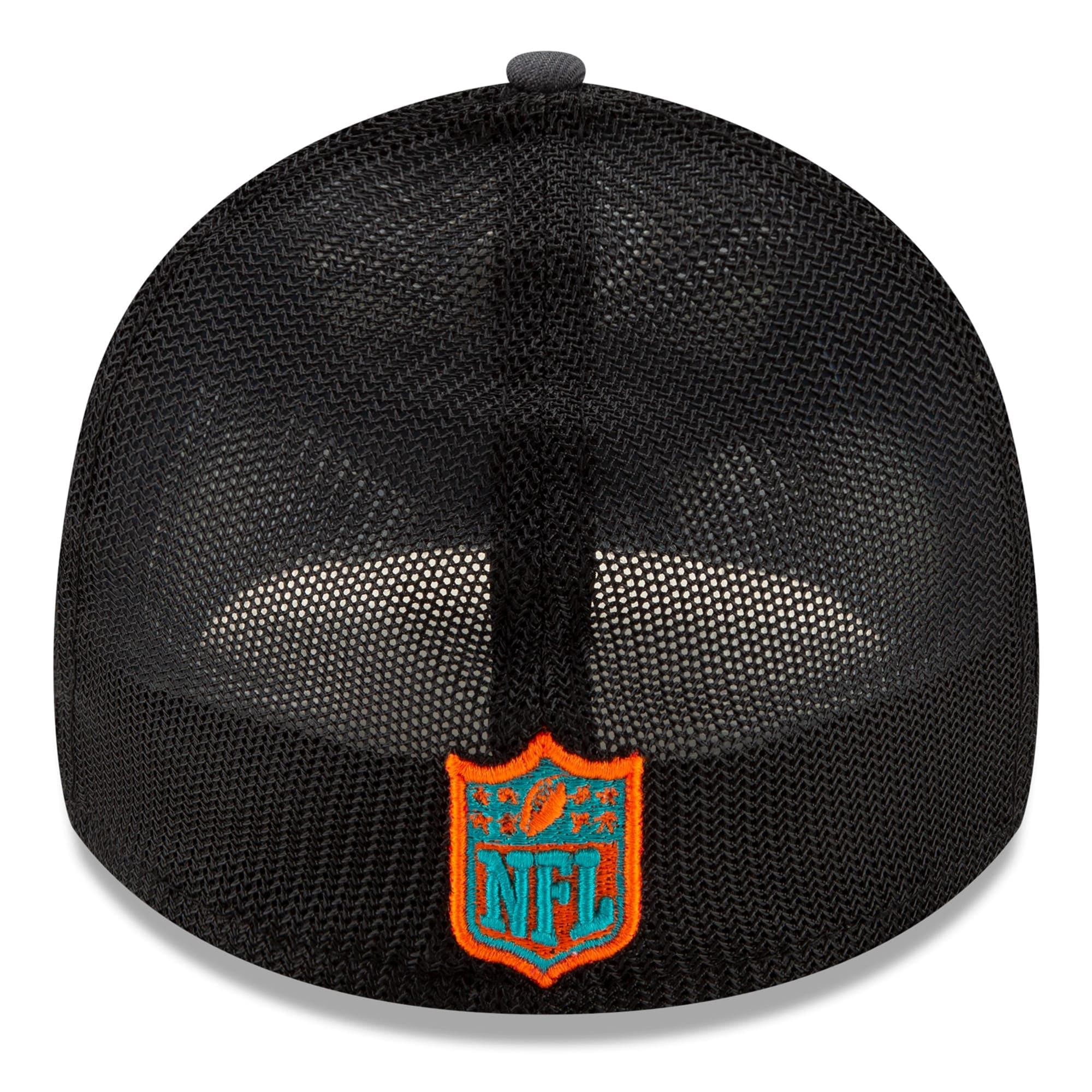 New Era Caps Miami Dolphins New Era 2021 NFL Draft 39THIRTY Flex Fit Curve Hat - Graphite