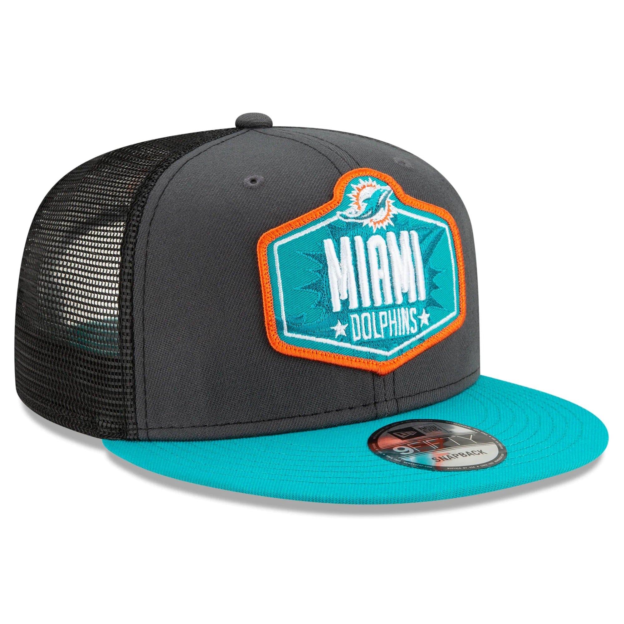 New Era Caps Miami Dolphins New Era 2021 NFL Draft 9FIFTY Snapback Hat - Graphite