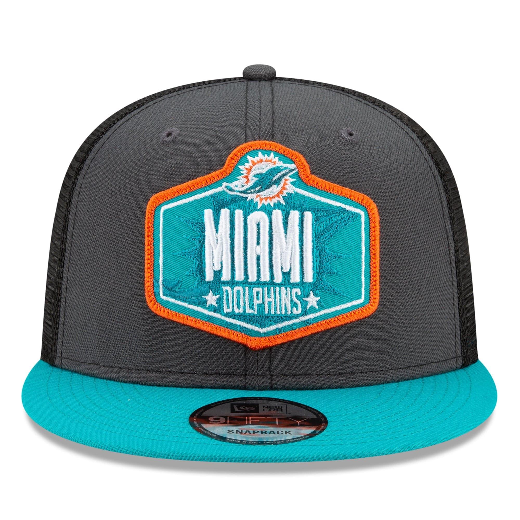 New Era Caps Miami Dolphins New Era 2021 NFL Draft 9FIFTY Snapback Hat - Graphite