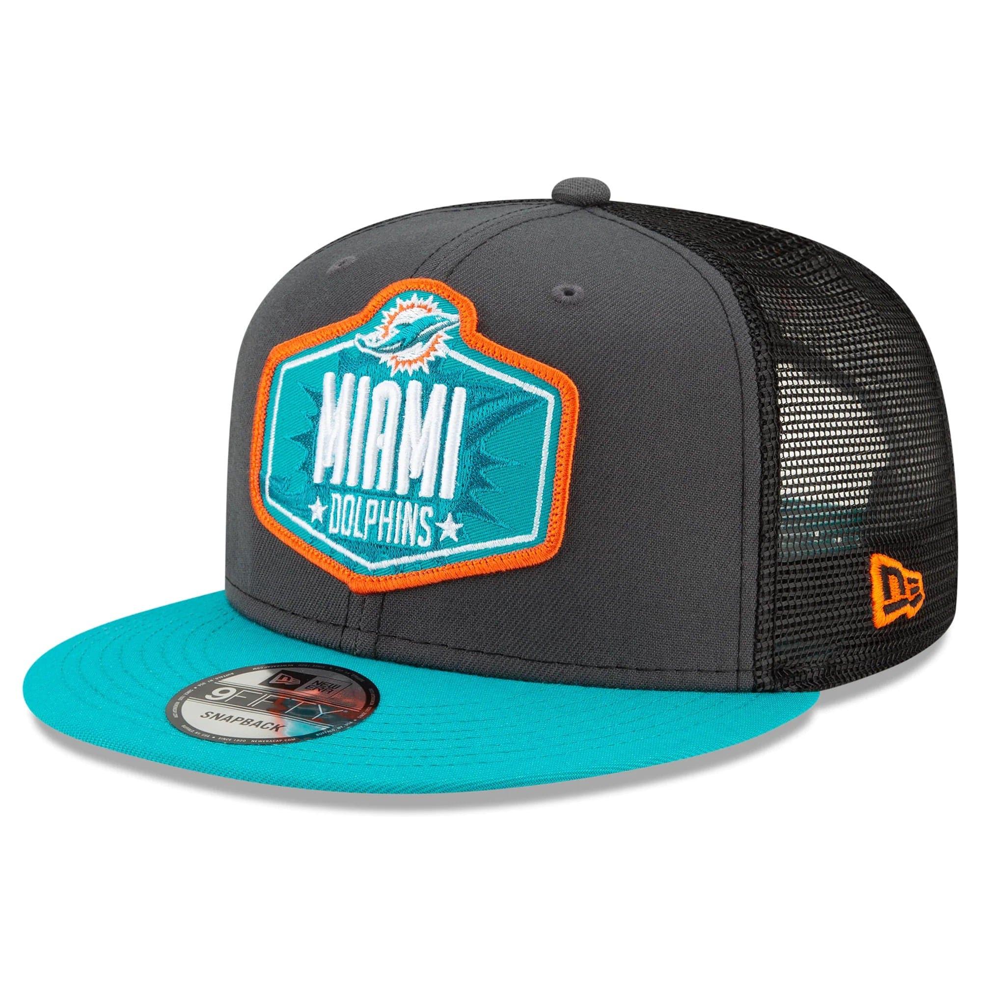 New Era Caps Miami Dolphins New Era 2021 NFL Draft 9FIFTY Snapback Hat - Graphite