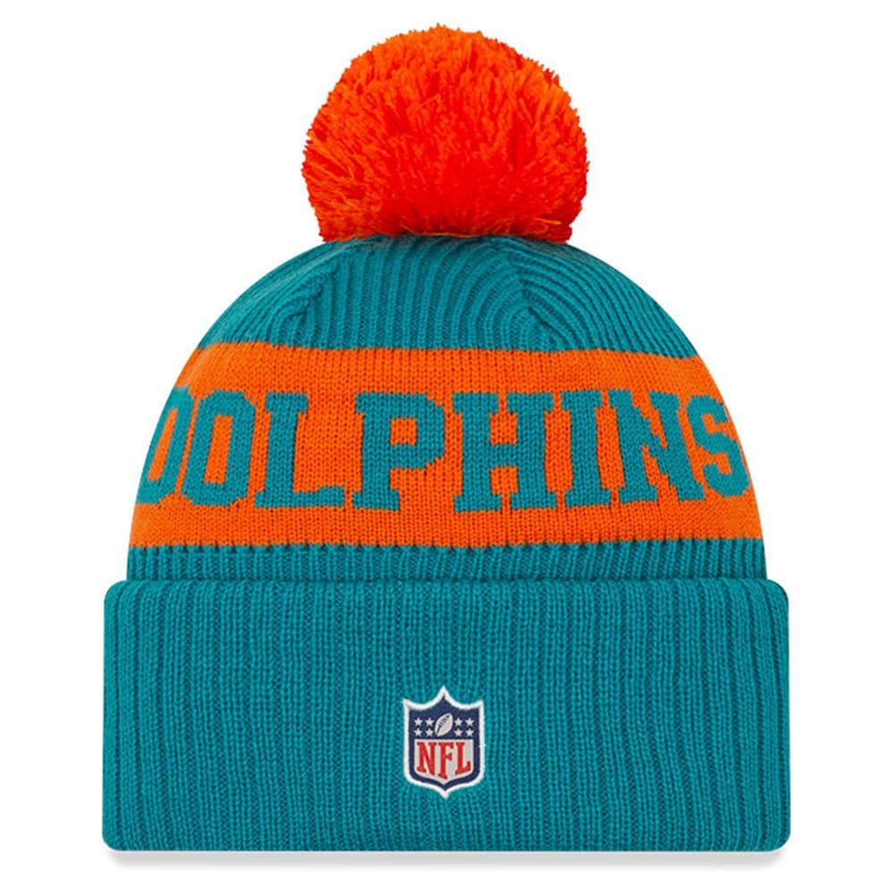 New Era Beanies Miami Dolphins New Era NFL 2020 Team Colour Sideline Knit Beanie - Aqua