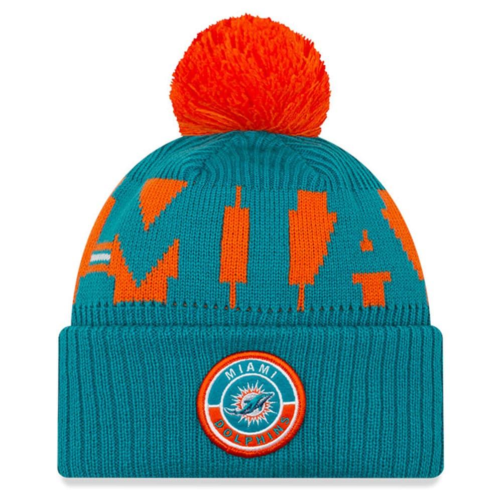 New Era Beanies Miami Dolphins New Era NFL 2020 Team Colour Sideline Knit Beanie - Aqua