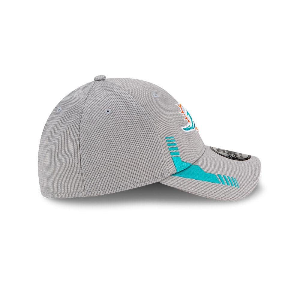 New Era Caps Miami Dolphins New Era NFL 2021 Sideline Home 39THIRTY Flex Fit Hat - Grey