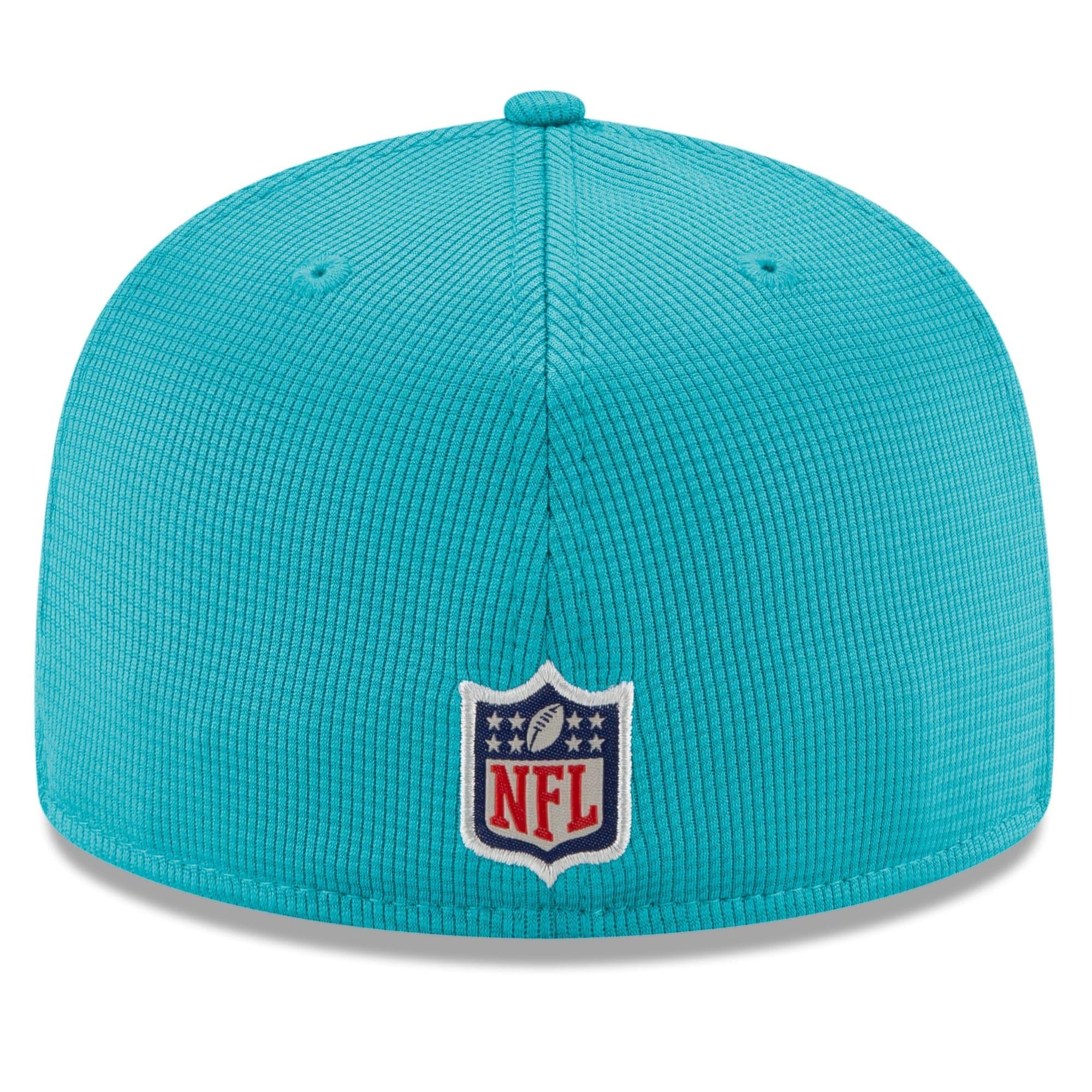 New Era Caps Miami Dolphins New Era NFL 2021 Sideline Home 59FIFTY Fitted Hat - Turquoise