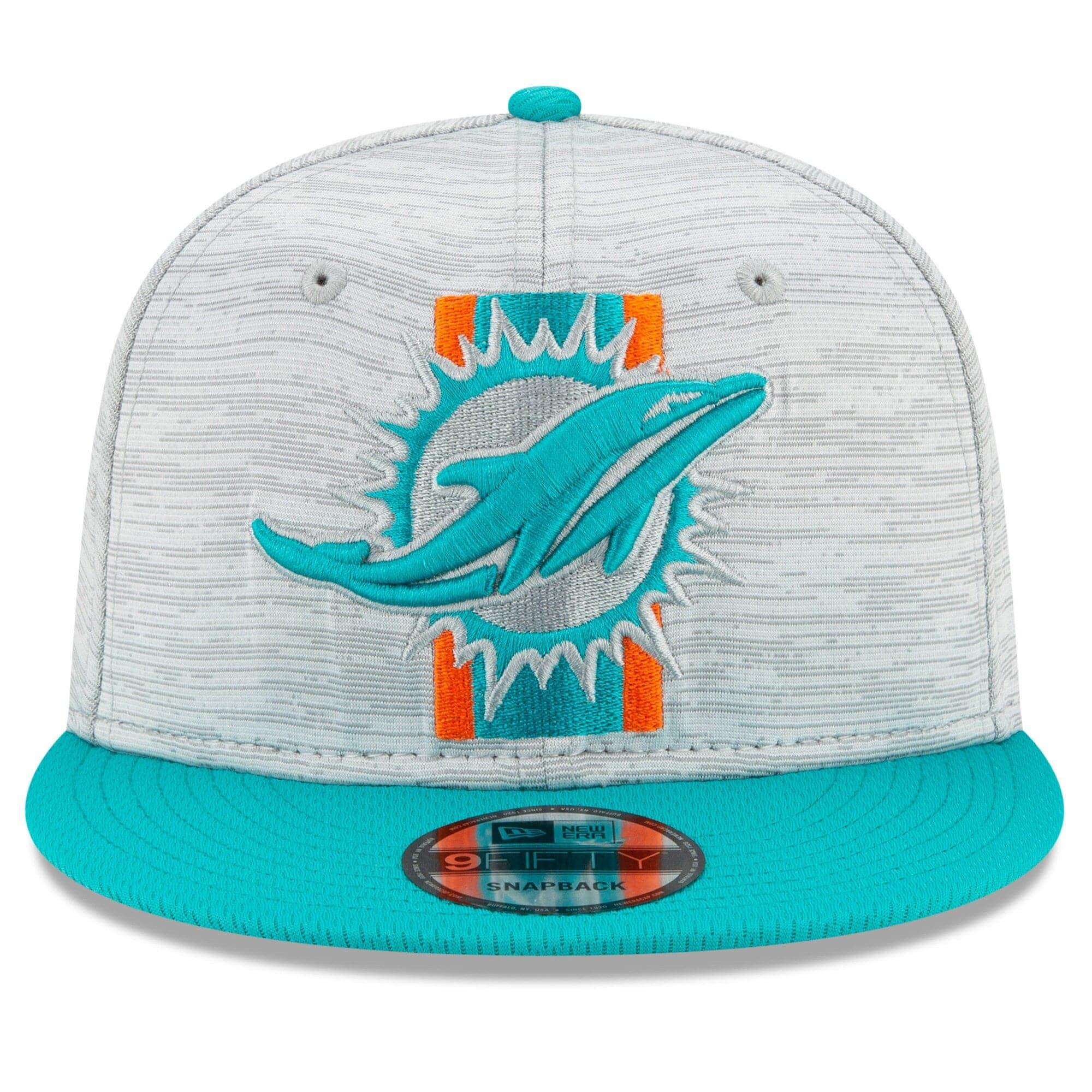 New Era Caps Miami Dolphins New Era NFL 2021 Training Camp 9FIFTY Snapback Hat - Grey