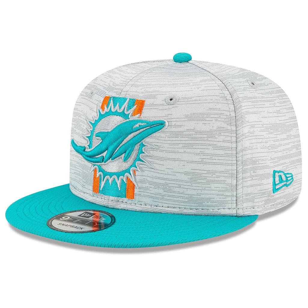 New Era Caps Miami Dolphins New Era NFL 2021 Training Camp 9FIFTY Snapback Hat - Grey