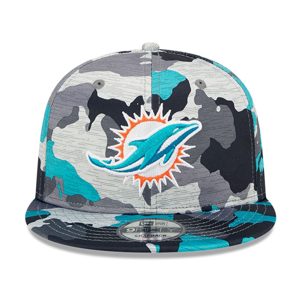 New Era Caps Miami Dolphins New Era NFL 22 Training Camp 9FIFTY Snapback Hat - Camo