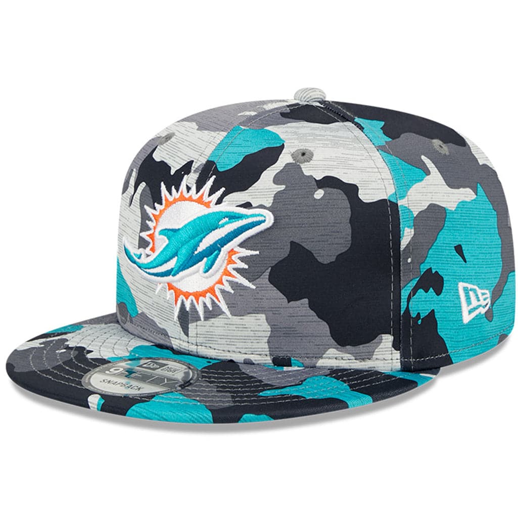 New Era Caps Miami Dolphins New Era NFL 22 Training Camp 9FIFTY Snapback Hat - Camo