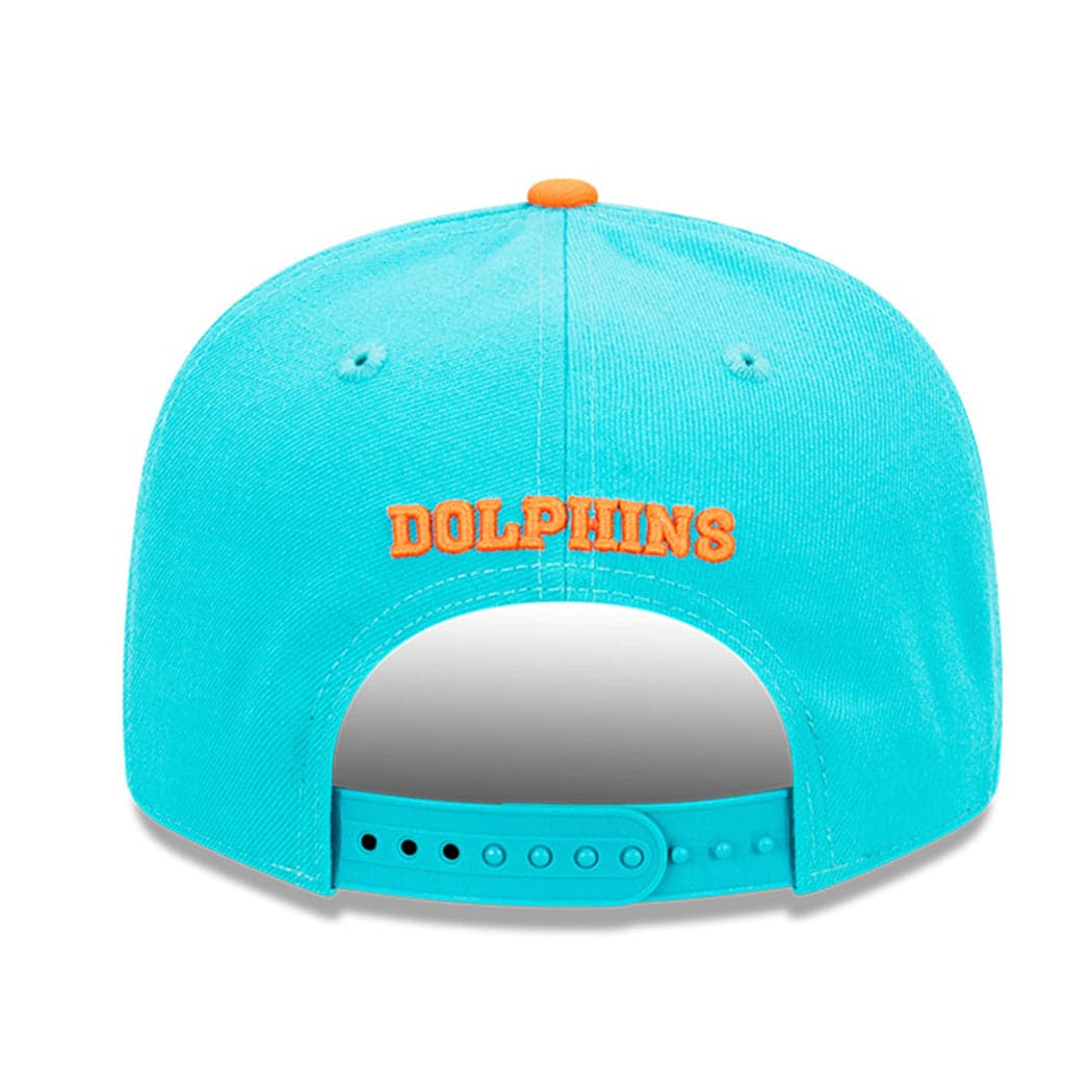 New Era Caps Miami Dolphins New Era NFL Script Block 9FIFTY Snapback Hat - Aqua
