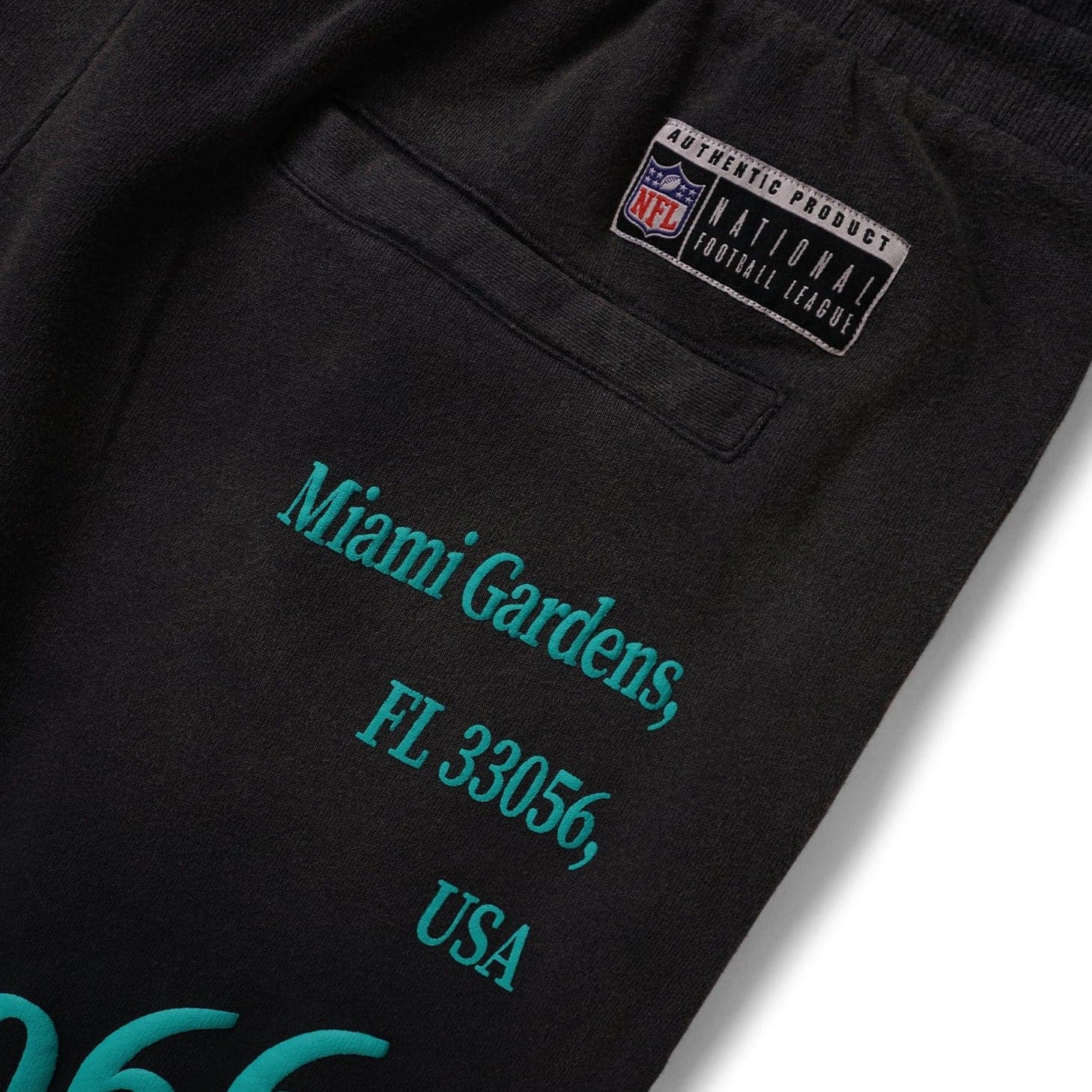 Majestic Athletic Shorts Miami Dolphins NFL Multi Logo Fleece Shorts - Faded Black