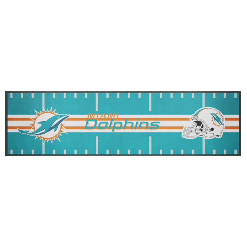 NFL Branded Accessories Miami Dolphins NFL Team Field 90 x 25cm Bar Runner/Mat