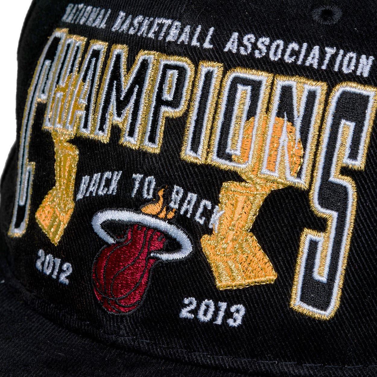 Mitchell And Ness Caps Miami Heat Mitchell & Ness NBA Champions Era Deadstock Snapback Hat - Black