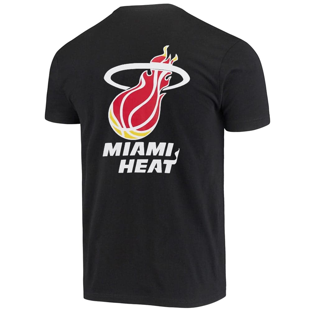 Mitchell And Ness T-Shirts Miami Heat Mitchell & Ness NBA HWC Retro Repeat T-Shirt - Black