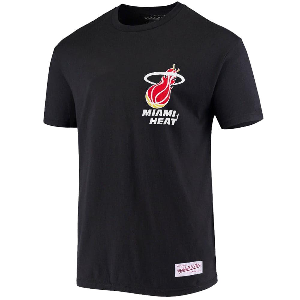 Mitchell And Ness T-Shirts Miami Heat Mitchell & Ness NBA HWC Retro Repeat T-Shirt - Black