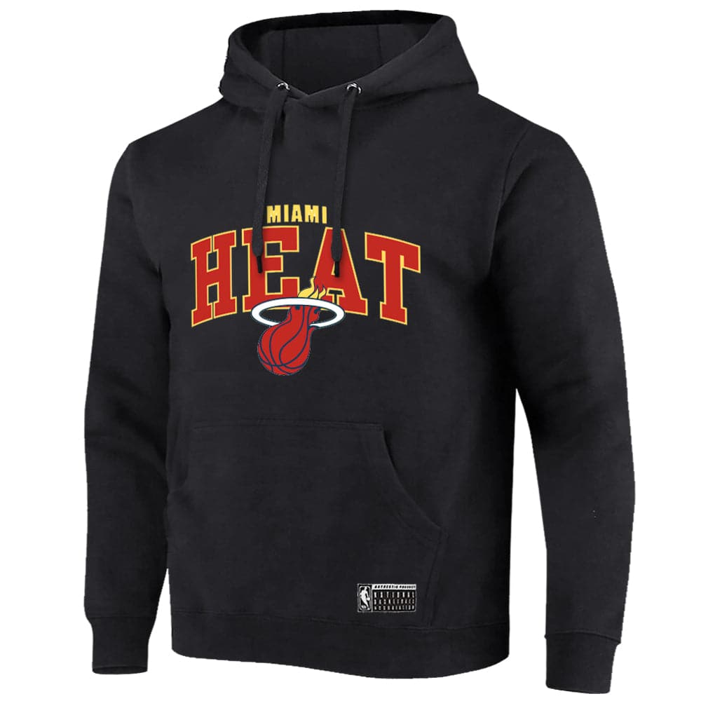 NBA Essentials Jumpers Miami Heat NBA Essentials Team Arch Hoodie Jumper - Black