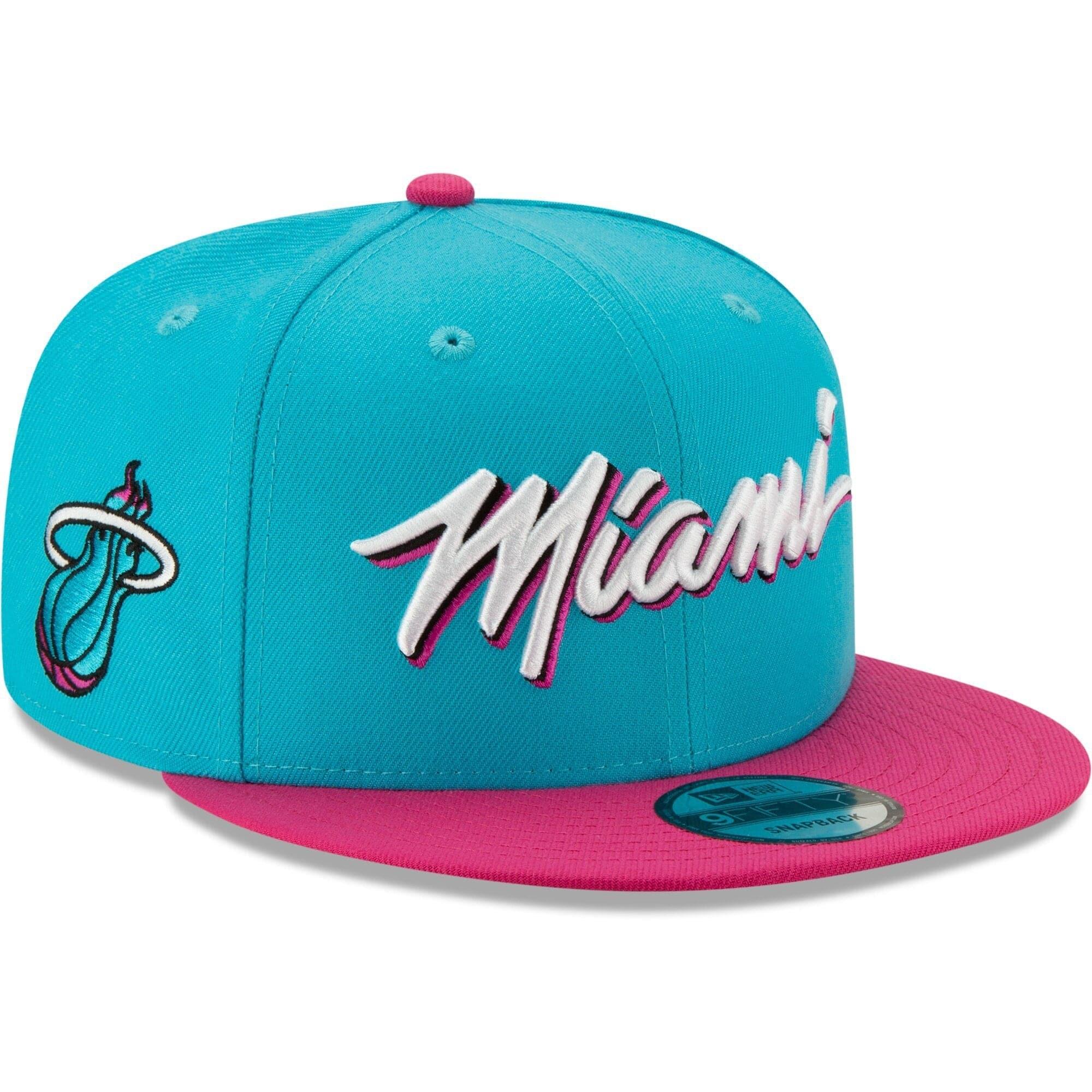New Era Caps Miami Heat New Era NBA 2019 City Series 9FIFTY Snapback Hat - Blue