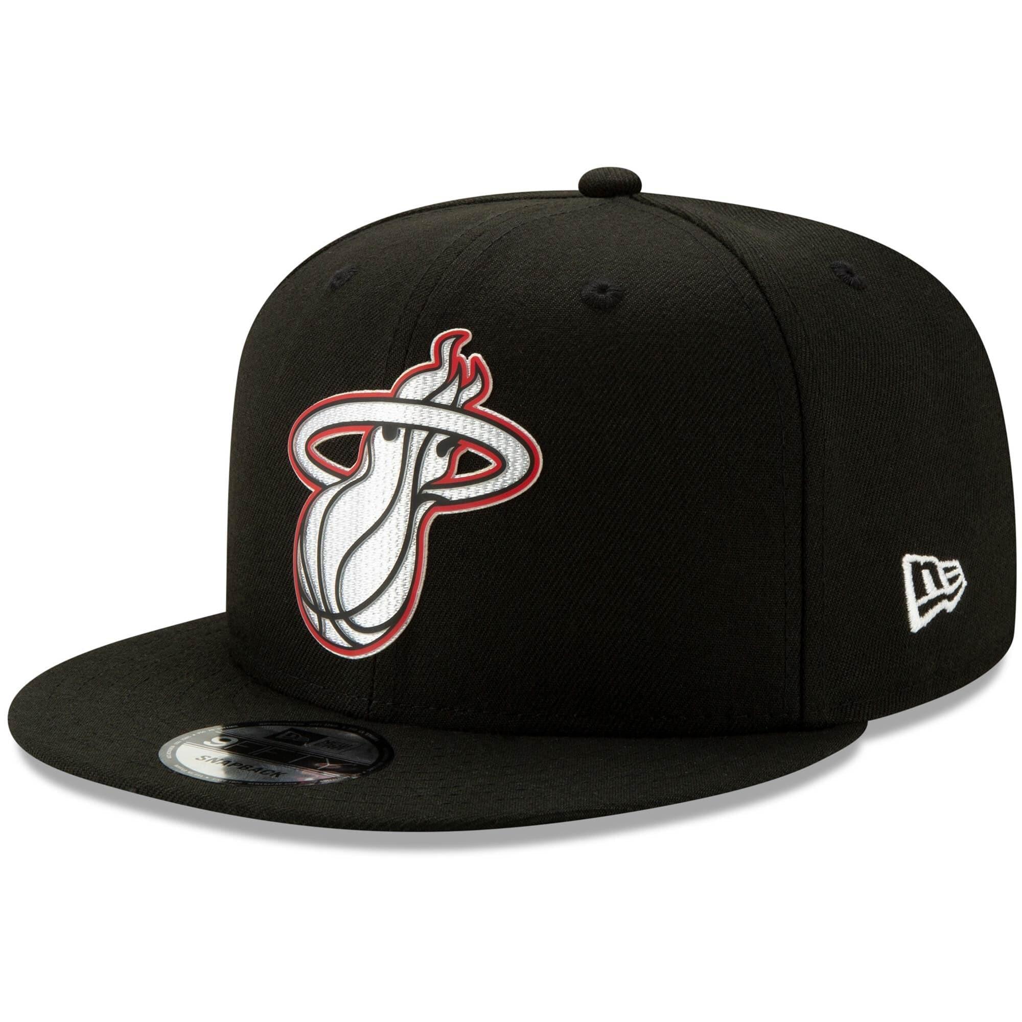 New Era Caps Miami Heat New Era NBA 2020 Back Half 9FIFTY Snapback Hat - Black