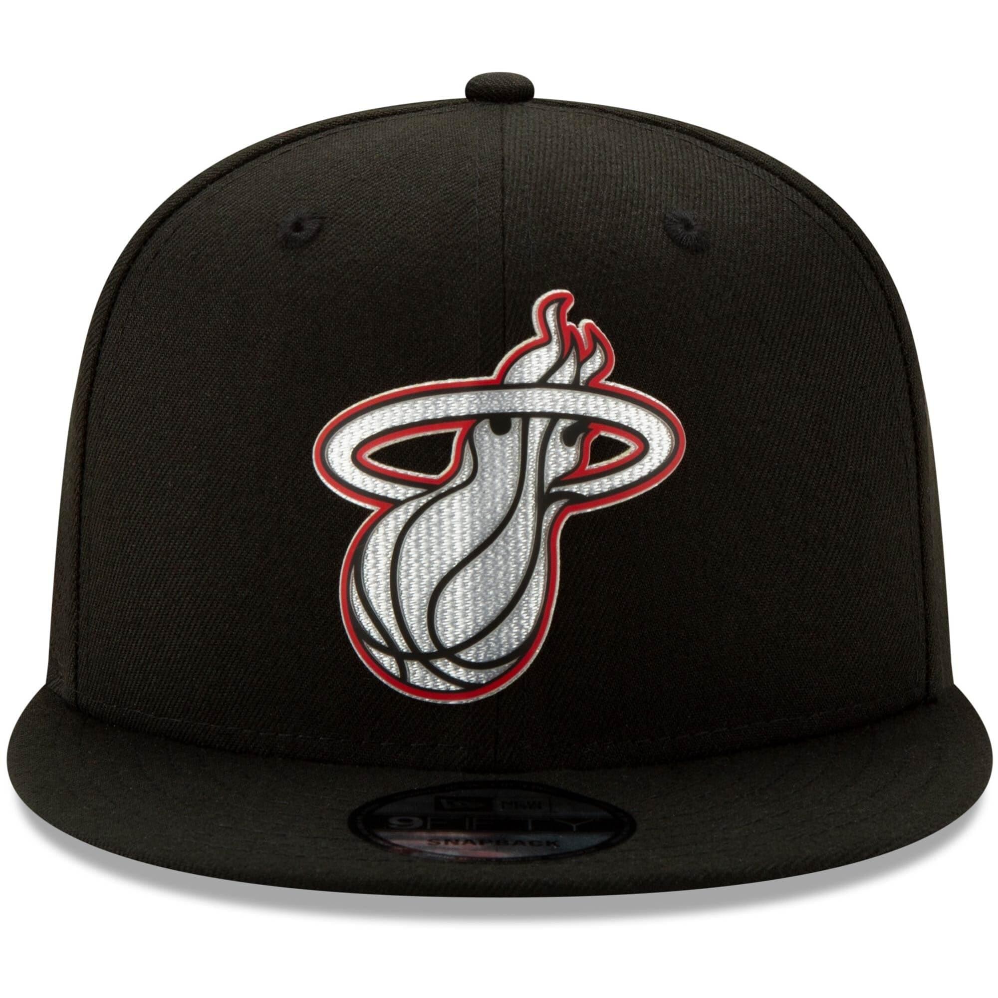 New Era Caps Miami Heat New Era NBA 2020 Back Half 9FIFTY Snapback Hat - Black