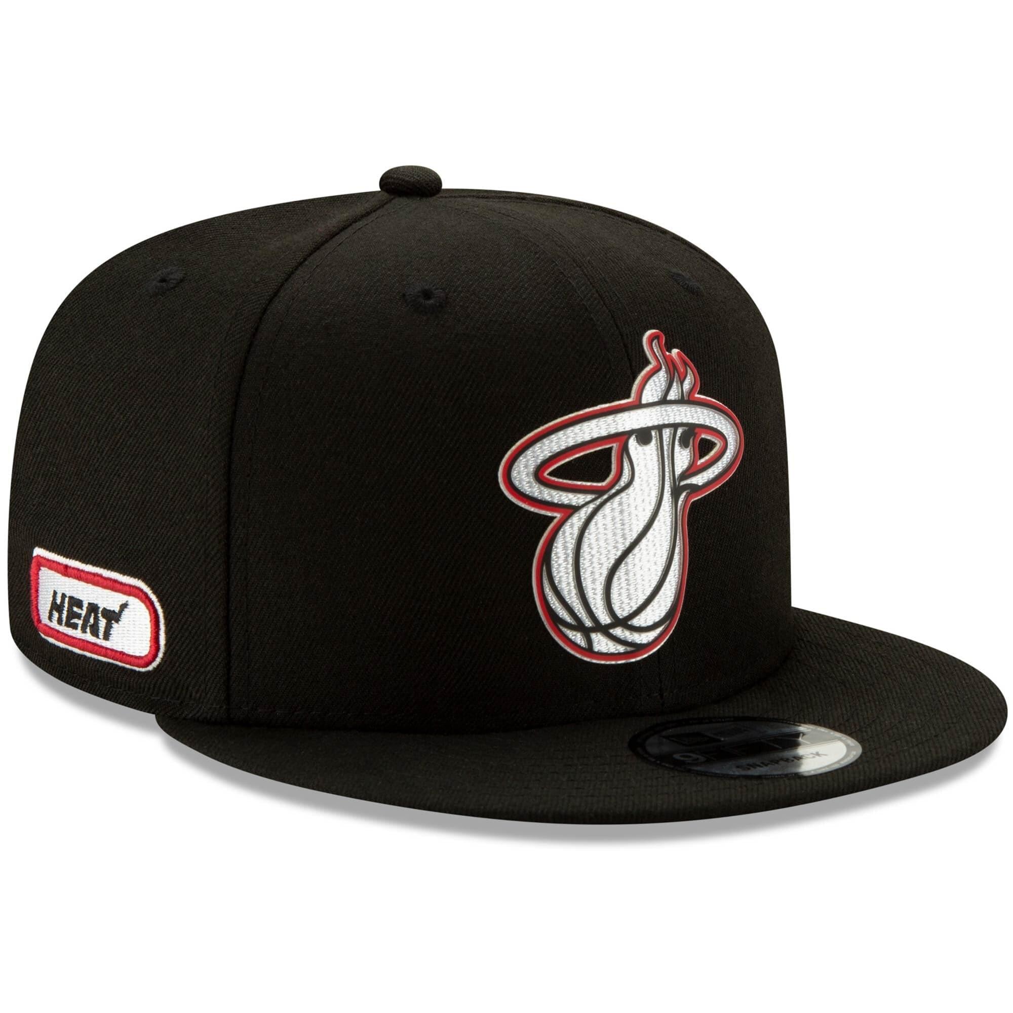 New Era Caps Miami Heat New Era NBA 2020 Back Half 9FIFTY Snapback Hat - Black
