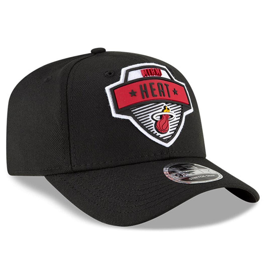 New Era Caps Miami Heat New Era NBA 2020 Tip-Off 9FIFTY Stretch-Snap Curve Hat - Black