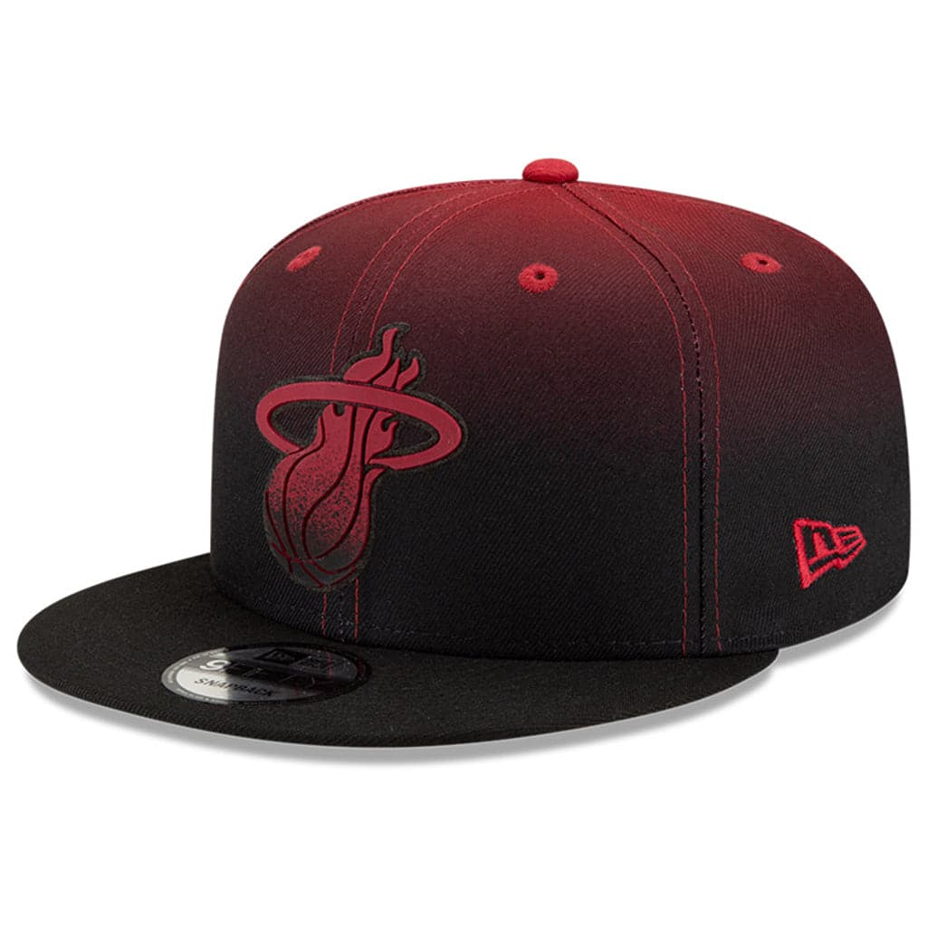 New Era Caps Miami Heat New Era NBA 2021 Back Half 9FIFTY Snapback Hat - Red