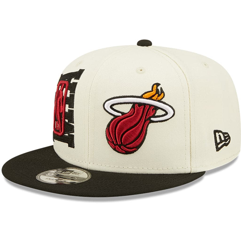 New Era Caps Miami Heat New Era NBA 2022 Draft 9FIFTY Snapback Hat - Cream
