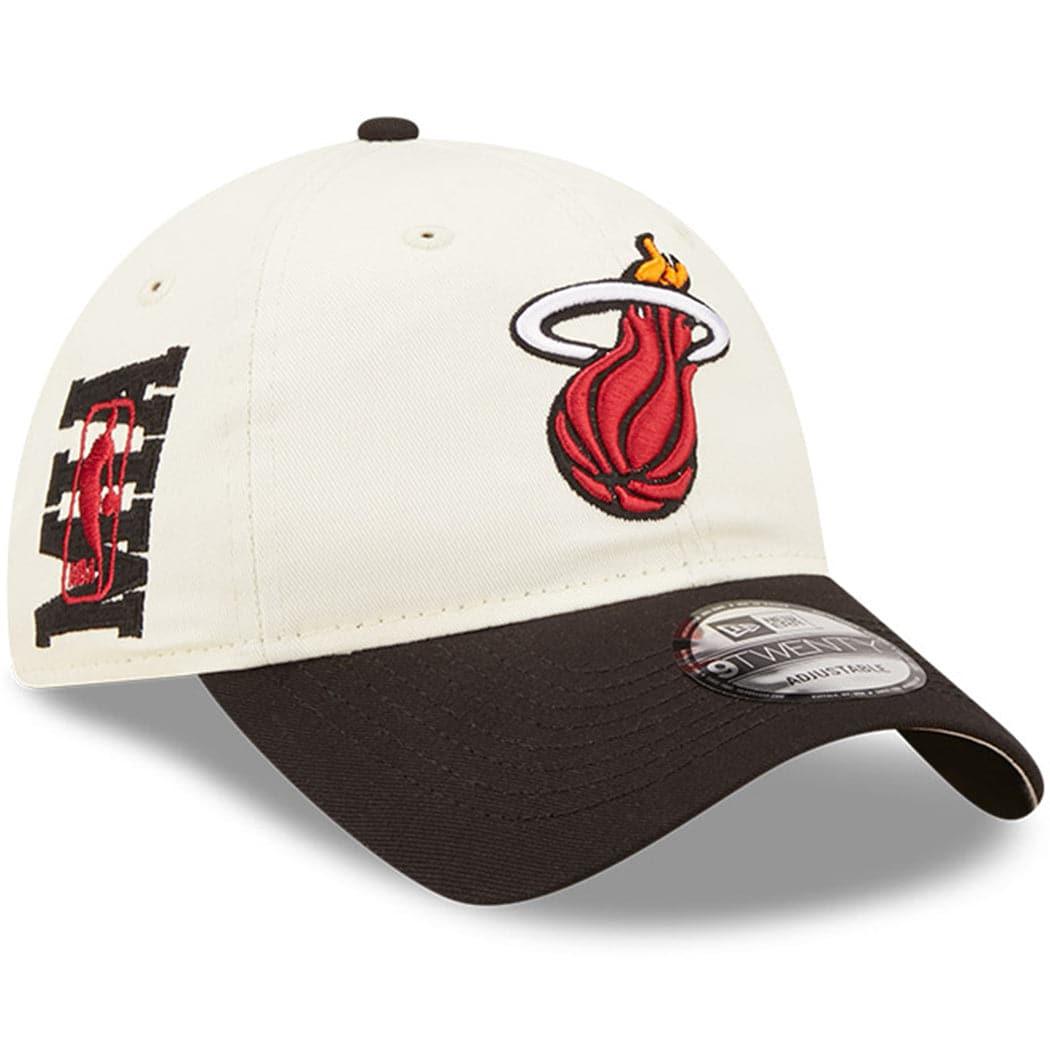 New Era Caps Miami Heat New Era NBA 2022 Draft 9TWENTY Strapback Hat - Cream