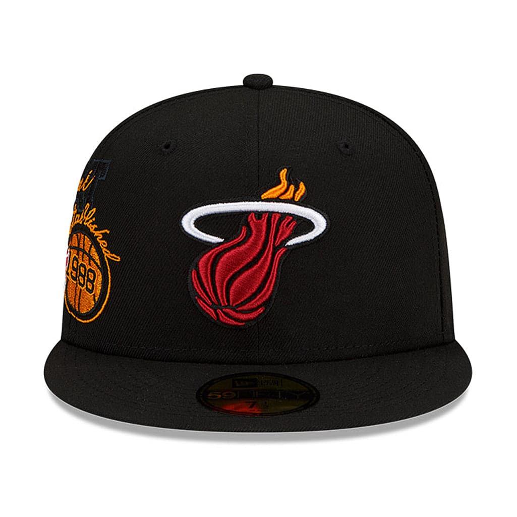 New Era Caps Miami Heat New Era NBA 21-22 Back Half 59FIFTY Fitted Hat - Black