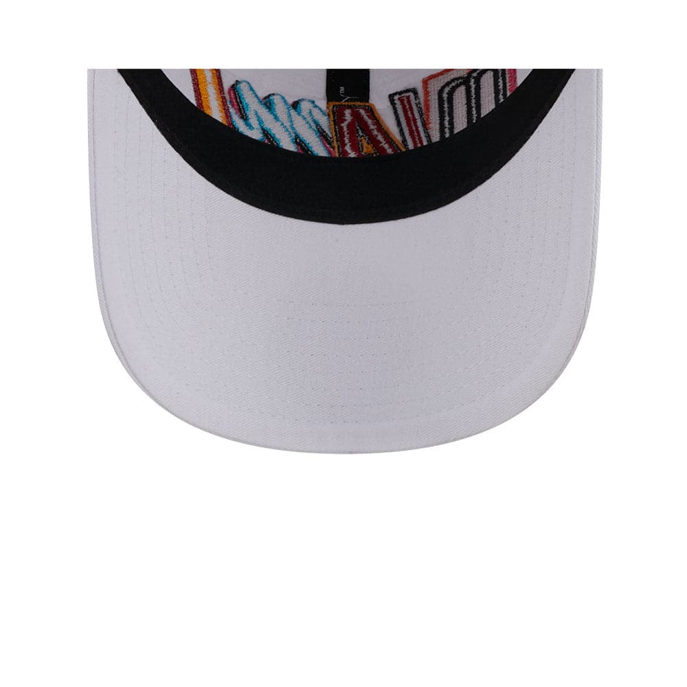 New Era Caps Miami Heat New Era NBA 22-23 City Edition 9TWENTY Strapback Hat - White