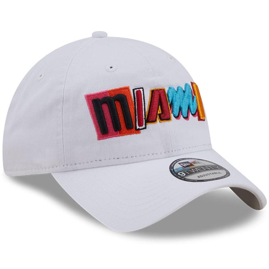New Era Caps Miami Heat New Era NBA 22-23 City Edition 9TWENTY Strapback Hat - White