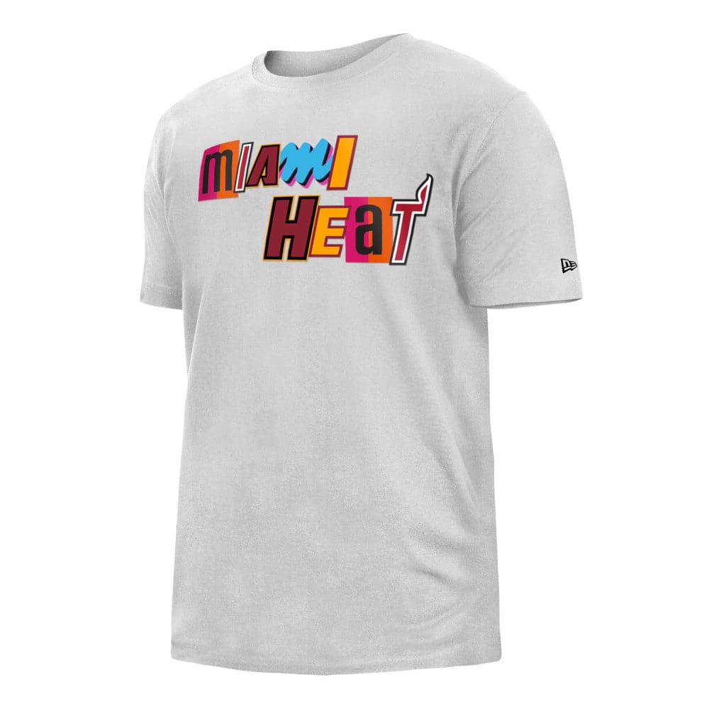 New Era T-Shirts Miami Heat New Era NBA 22-23 City Edition T-Shirt - White