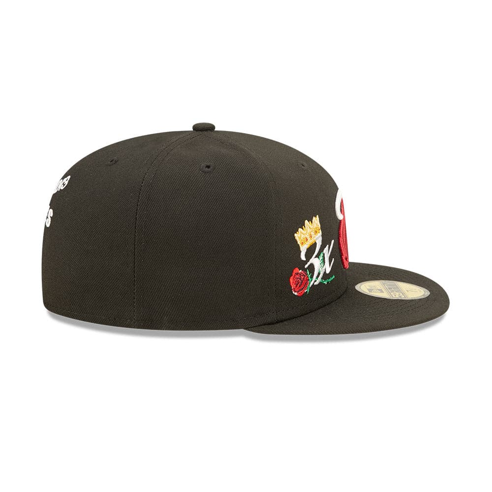 New Era Caps Miami Heat New Era NBA Crown Champs 59FIFTY Fitted Hat - Black