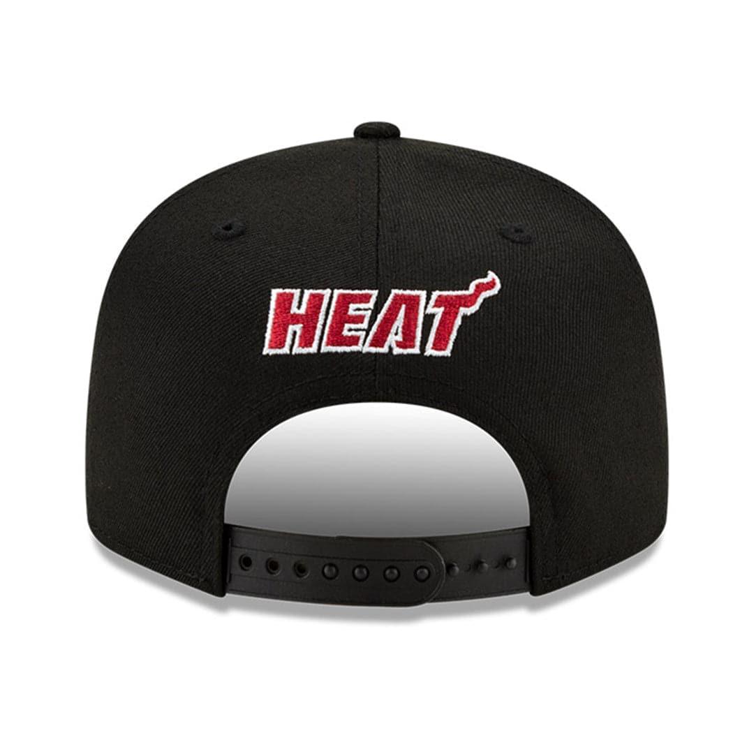 New Era Caps Miami Heat New Era NBA Ligature 9FIFTY Snapback Hat - Black