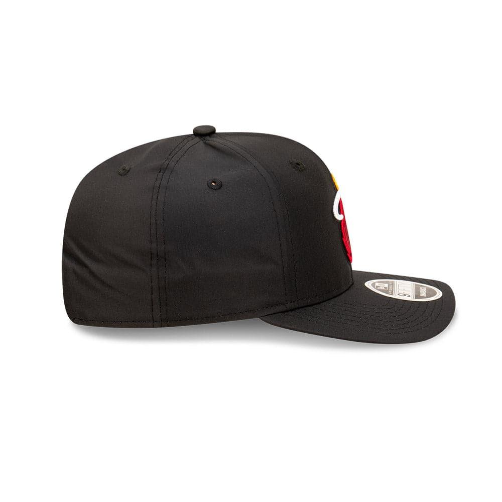 New Era Caps Adjustable M/L Miami Heat New Era NBA Team Prolite 9FIFTY OF Pre-Curved Snapback Hat - Black