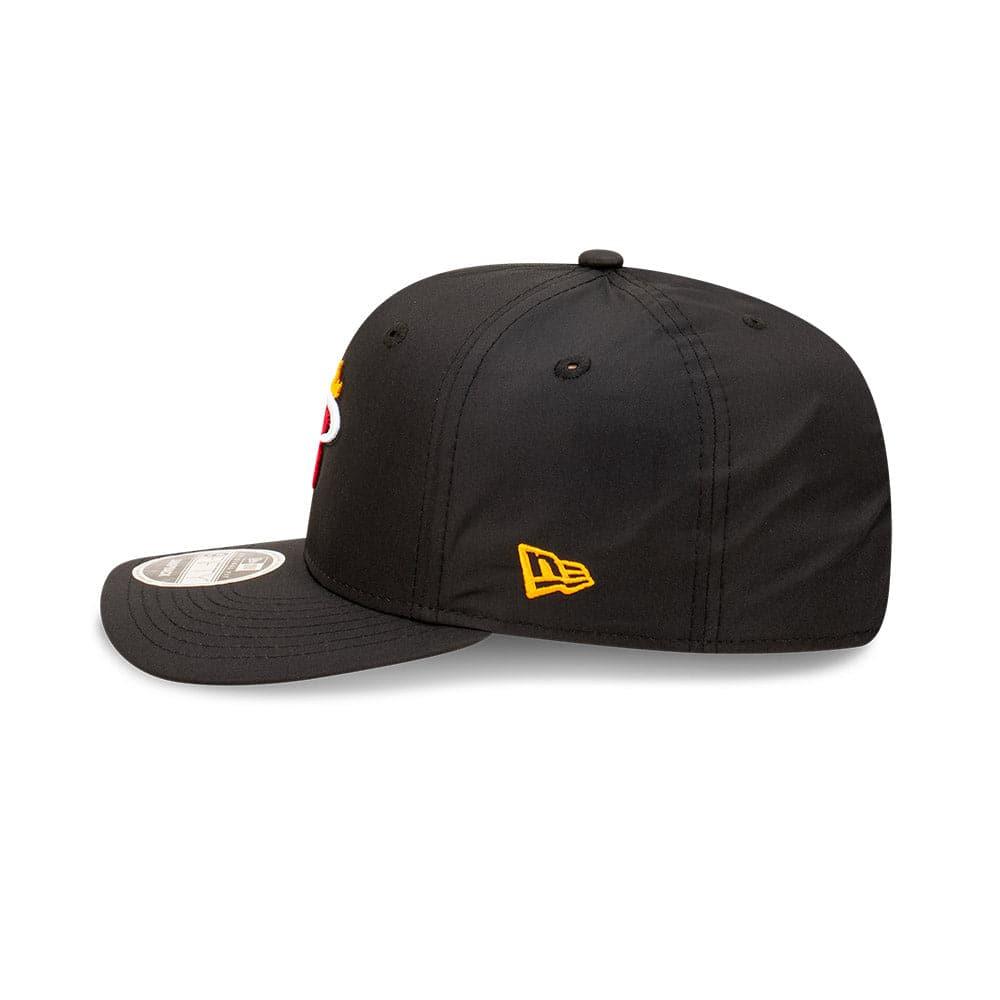New Era Caps Adjustable M/L Miami Heat New Era NBA Team Prolite 9FIFTY OF Pre-Curved Snapback Hat - Black