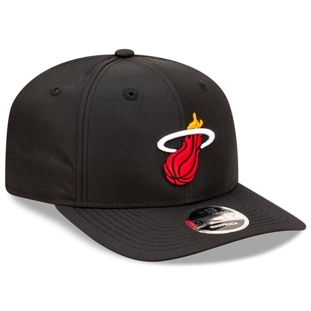 New Era Caps Adjustable M/L Miami Heat New Era NBA Team Prolite 9FIFTY OF Pre-Curved Snapback Hat - Black