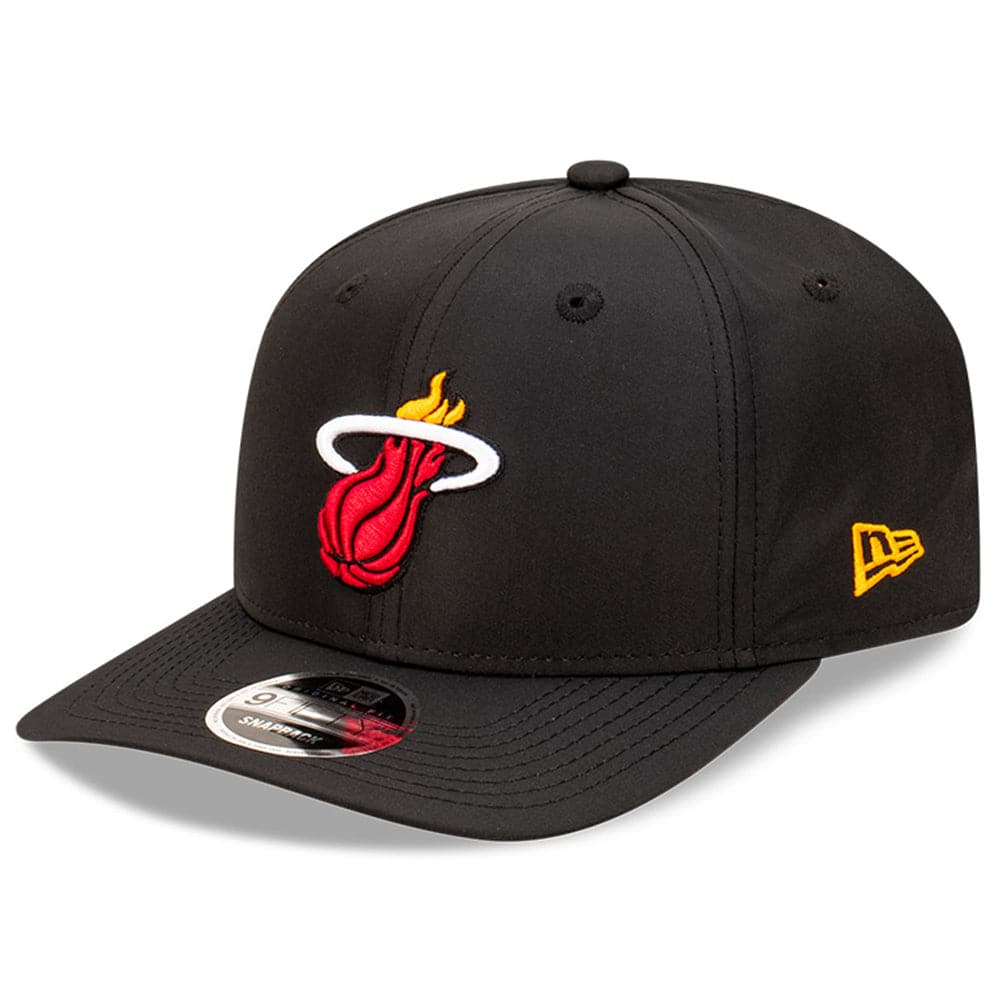 New Era Caps Adjustable M/L Miami Heat New Era NBA Team Prolite 9FIFTY OF Pre-Curved Snapback Hat - Black