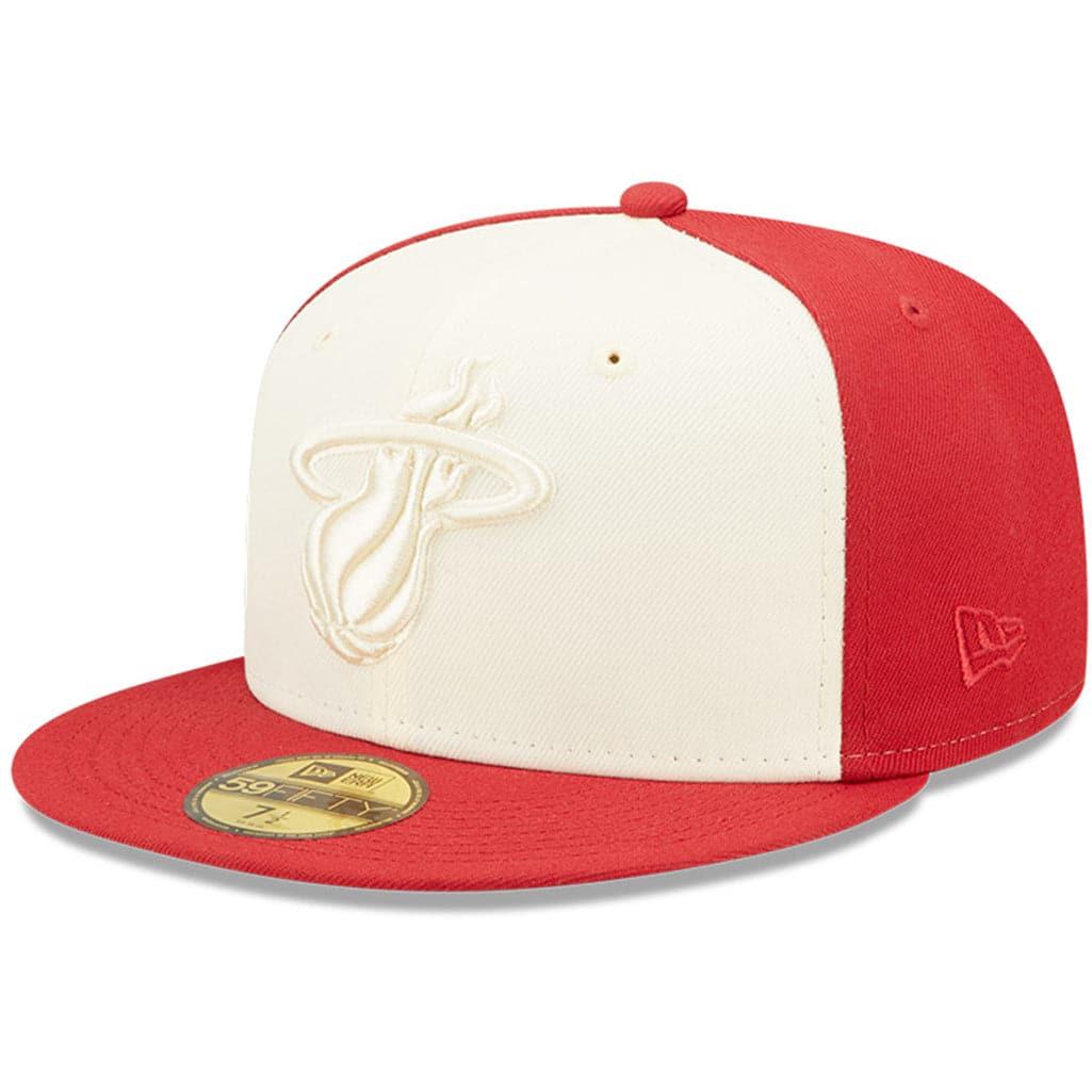 New Era Caps Miami Heat New Era NBA Tonal 2-Tone 59FIFTY Fitted Hat  - Red