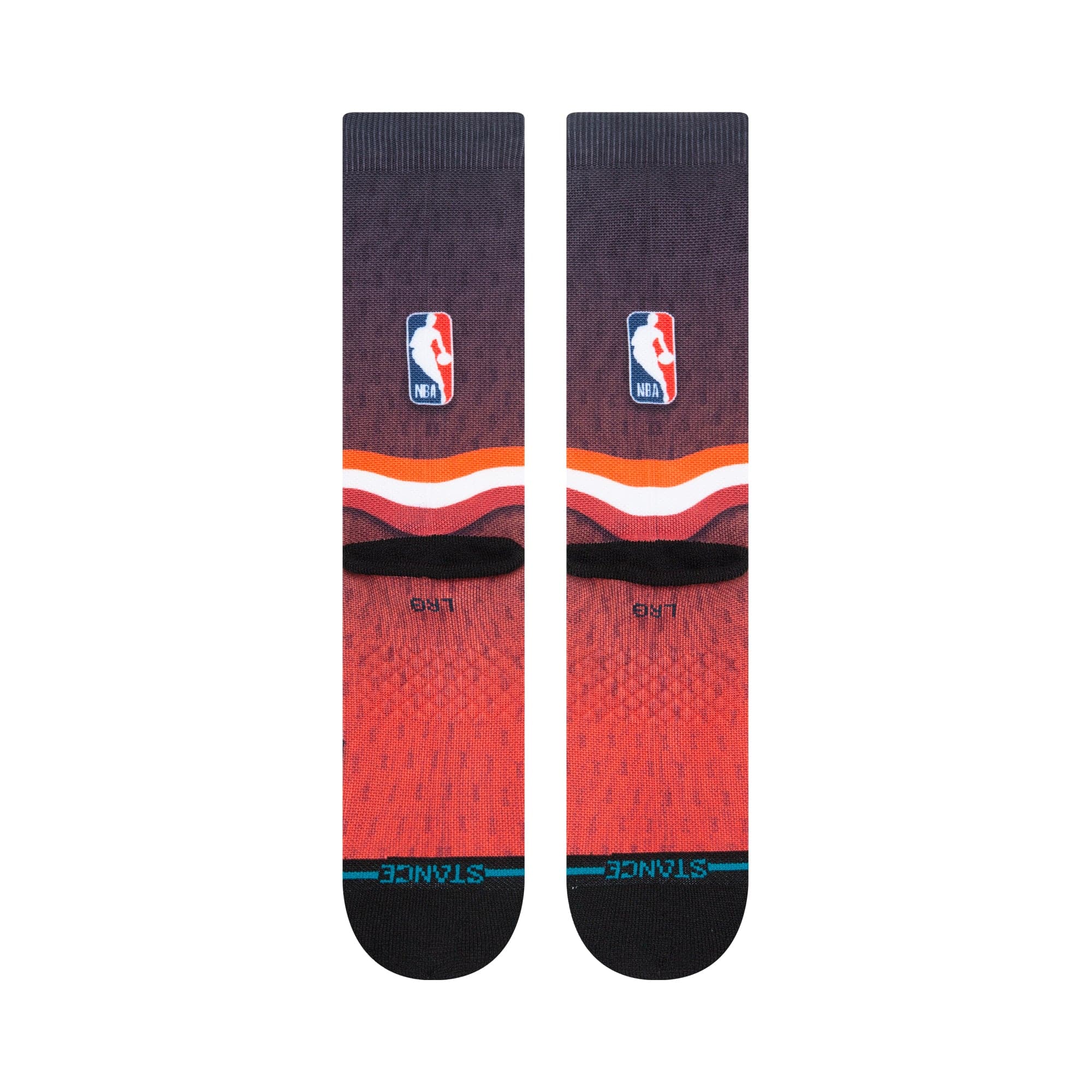 Stance Socks Large (9-12 US) Miami Heat Stance NBA HWC Logo Fader Crew Socks - Black